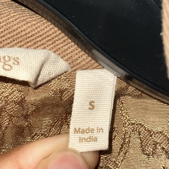 Soft Surroundings beige Tan Button Long Jacket medium trim - Picture 9 of 9